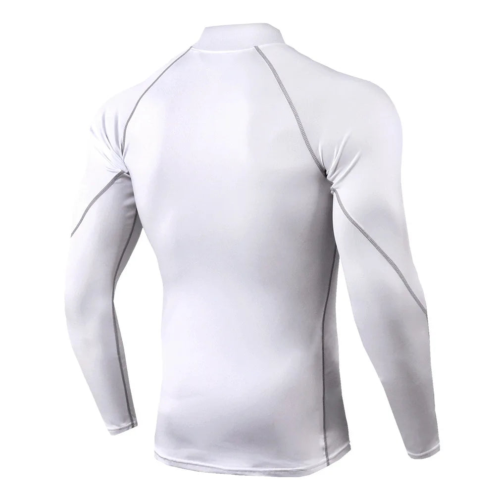Men's Long Sleeve Compression Running Shirt - Quick Dry Winter Base Layer