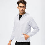 Men's Waterproof Running Jacket with Hood - Winter Windproof Coat