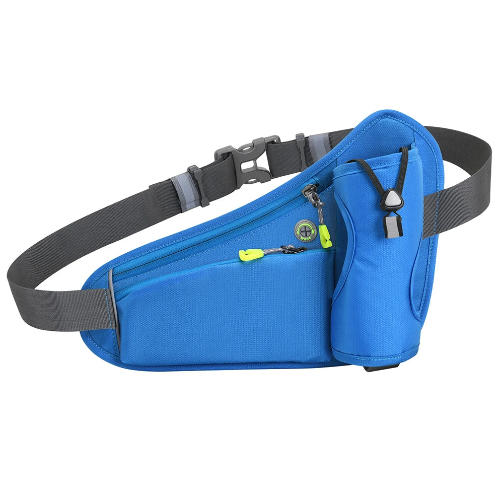 Running Waist Bag with Water Bottle Holder - Hydration Belt for Training and Cycling