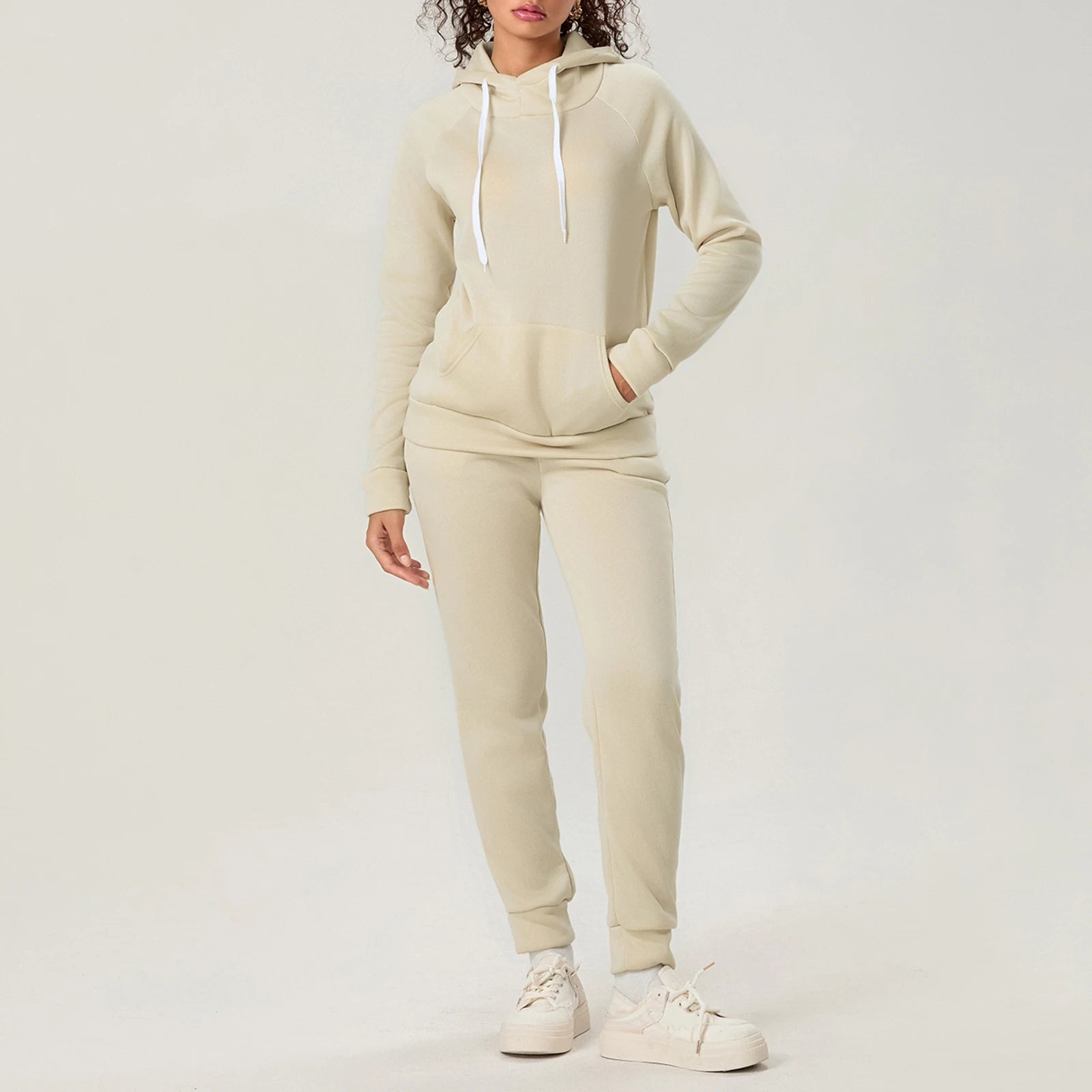 Women's Winter Running Tracksuit Set - Hooded Top & Trousers | Stravix