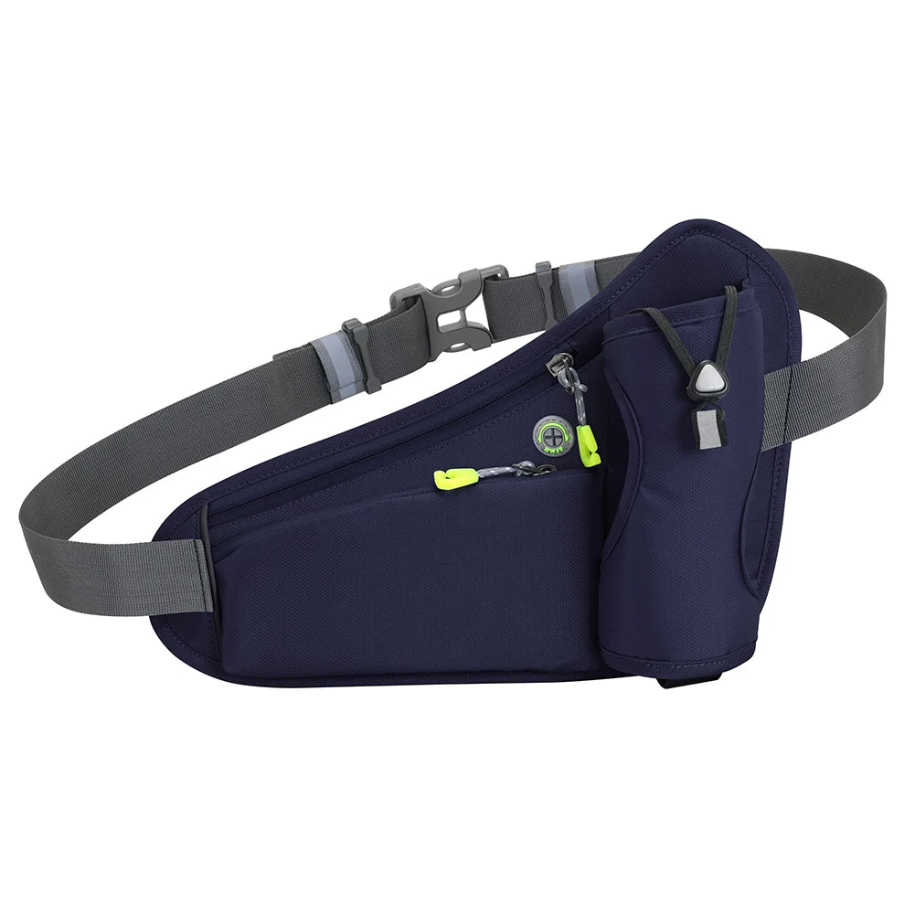 Running Waist Bag with Water Bottle Holder - Hydration Belt for Training and Cycling