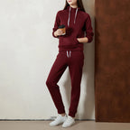 Women's Winter Running Tracksuit Set - Hooded Top & Trousers | Stravix