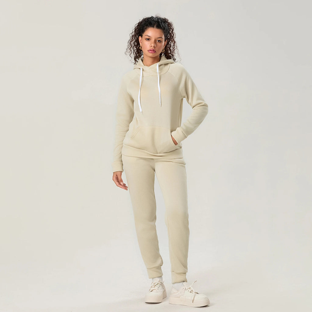 Women's Winter Running Tracksuit Set - Hooded Top & Trousers | Stravix