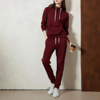 Women's Winter Running Tracksuit Set - Hooded Top & Trousers | Stravix