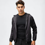 Men's Waterproof Running Jacket with Hood - Winter Windproof Coat